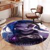 Custom Name Jinx Printed Round Rug Carpet Chair Rug Area Rug Entryway Doormats,for Office Chair Living Room Bedroom Kitchen Room.