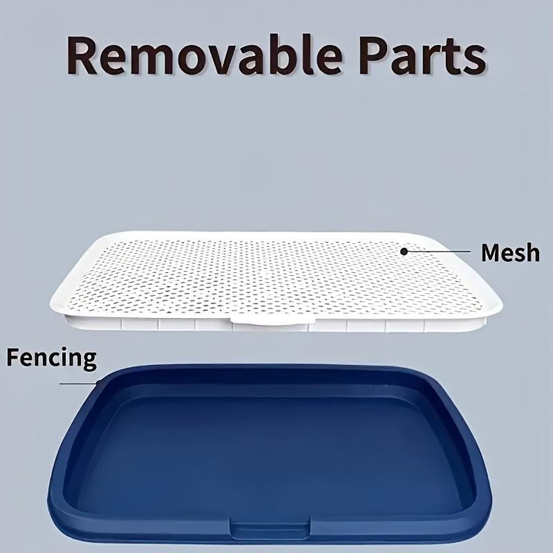 Туалет для собак с противоскользящим покрытием, многоразовый сетчатый открытый верх, тренировочный туалет, удобный туалет с защитой для больших щенков