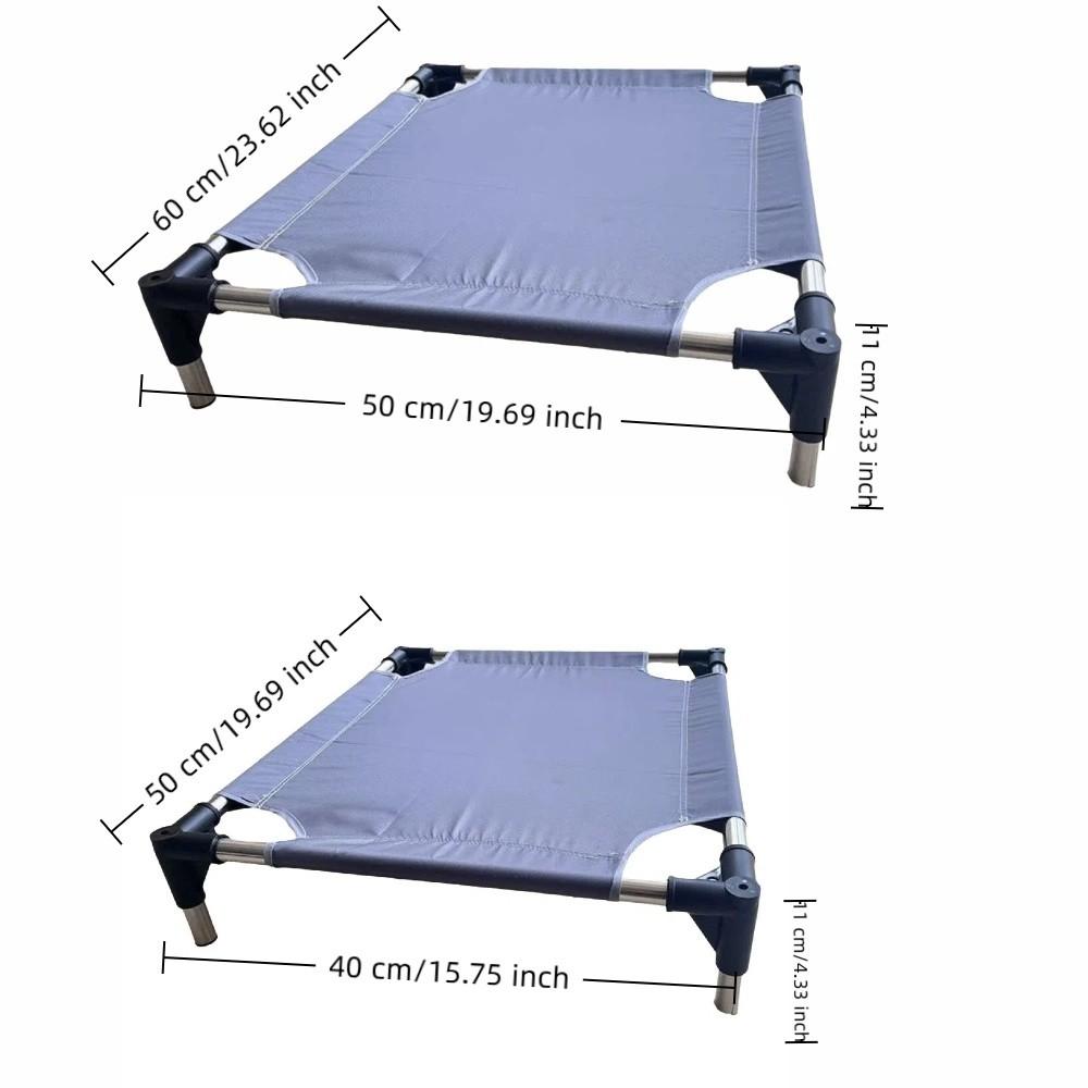 Chew Proof Cooling Raised Pet Cot Metal Frame Elastic Pet Bed Portable Dog Cot Bed House