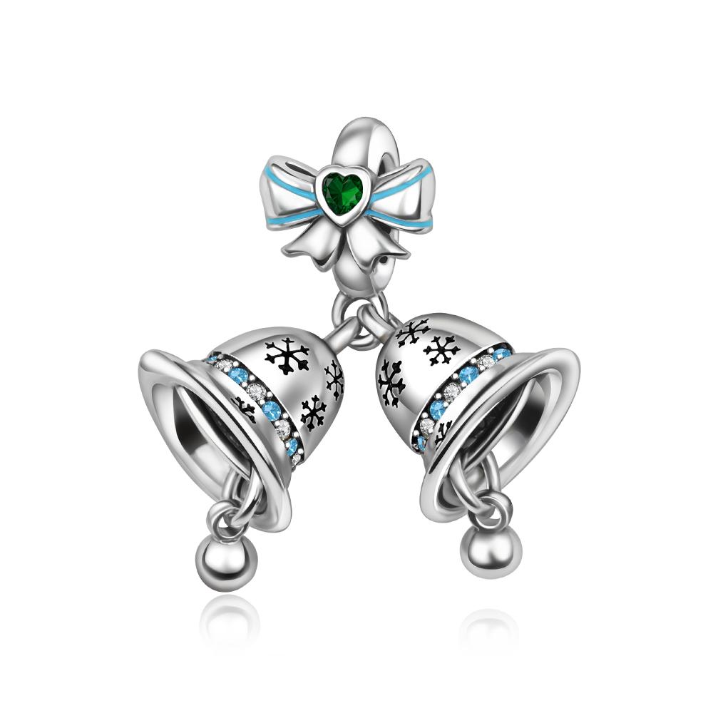 Медные Рождественские Подвески-Колокольчики Снежинка Олень Дом Бусина Снеговик Подвеска Подходят для Оригинального Браслета Ожерелья Ювелирные Изделия