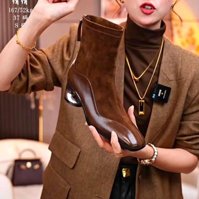 Женские короткие сапоги с квадратным носком, модные, с боковыми молниями, ботинки челси в стиле ретро, осенние женские туфли на толстом каблуке