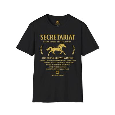 Secretariat 1973 Triple Crown Winner Horse Racing T Shirt Equestrian For Lover Vintage Thoroughbred Soft Vintage