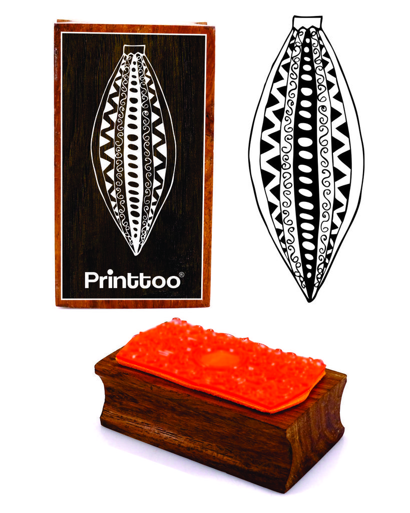 Printtoo Karanji Mold Design Прямоугольный деревянный блок резиновых штампов