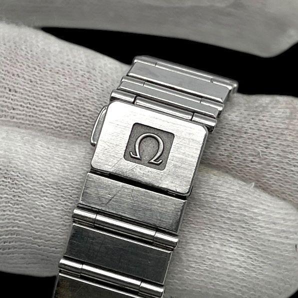 Used New battery, working condition, OMEGA Constellation, K18 YG bezel, two-tone, women's wristwatch, quartz, QZ, 2-hand, gold dial, silver
