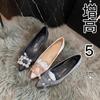 Rhinestone 5cm Inner Height Increase Single Shoes Femininity Women's Shoes Pointed High Heels New French Wedding Shoes Shallow Mouth Shoes