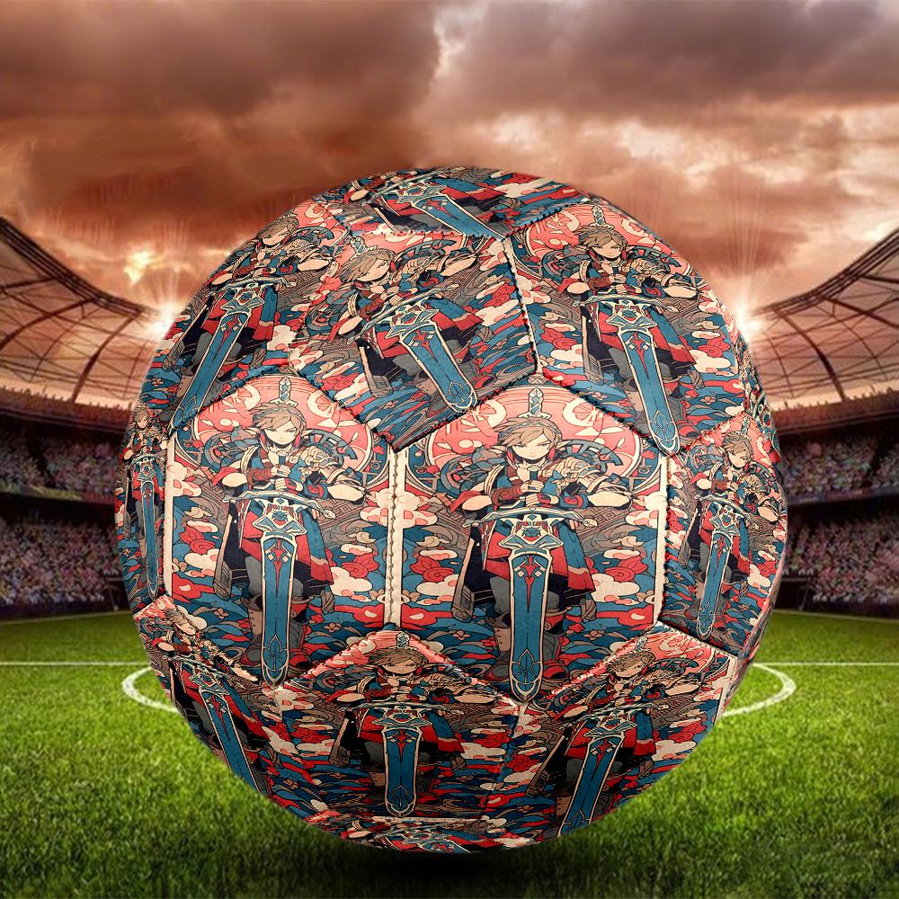 The Legend of Zelda Print Size 5 Soccer Ball, Standard Match Football for Sports Game and Team Practice, Ideal Gift for Soccer Fans