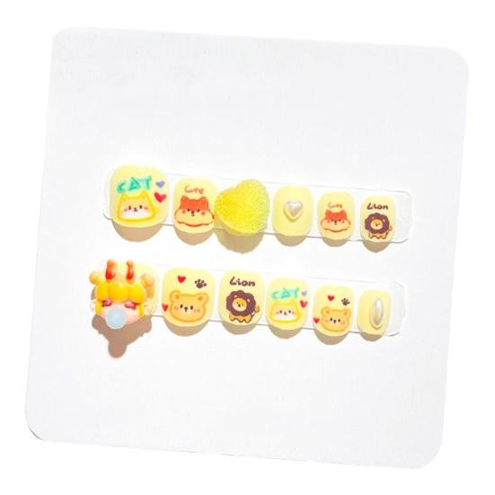 12 шт. детские мультяшные наклейки для дизайна ногтей, милые цветочные девушки с сердечным узором, стразы, наклейки для ногтей, самоклеящиеся накладные ногти, художественное украшение «сделай сам»