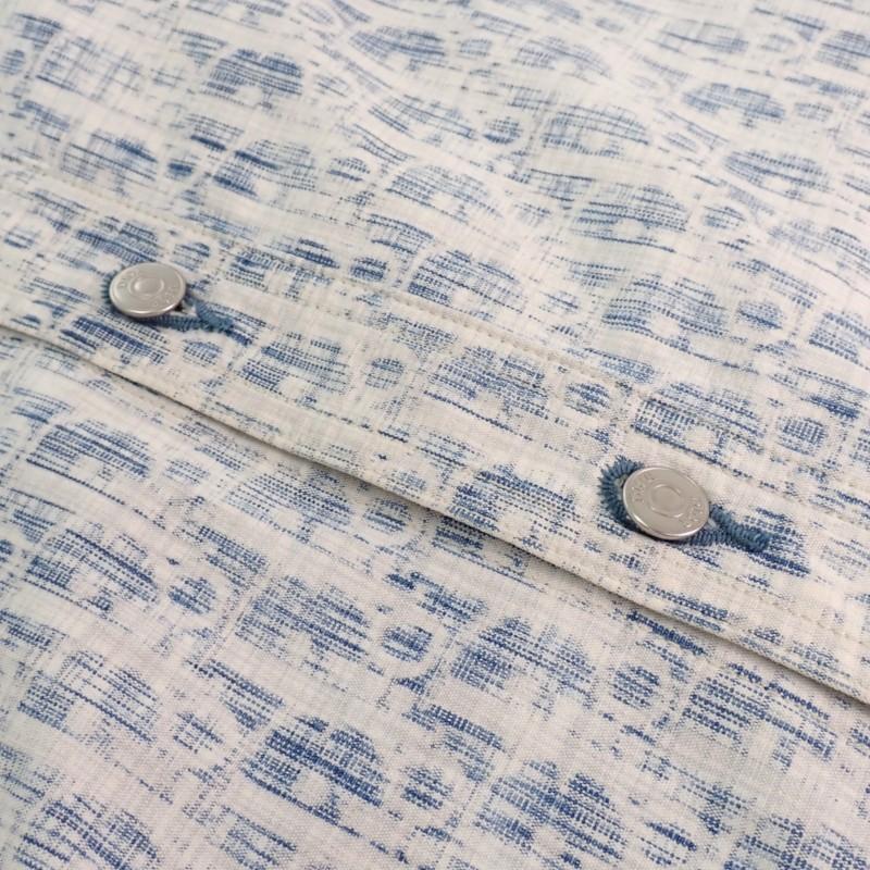 Dior  013D585BY989_C580 40 Long sleeve shirt blue/white cotton mens