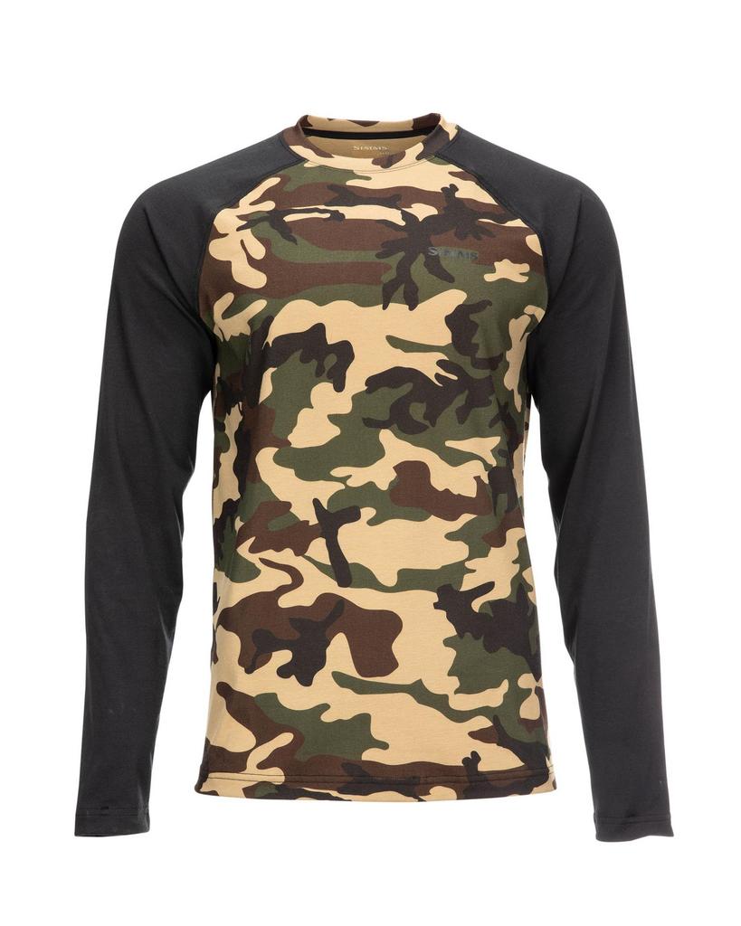 SIMMS camouflage fishing suit Luya long-sleeved crew neck T-shirt men's summer sunscreen suit quick-drying breathable fishing suit