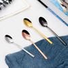 4/6/12 Pieces Gold Coffee Spoon Set Stainless Steel Thin Stirring Teaspoon Ice Cream Cake Dessert Mini Spoon Mirror Sliverware