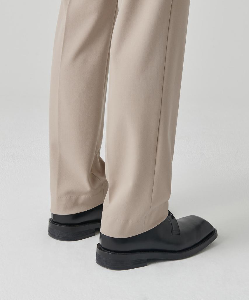 MUSINSA STANDARD Straight Hidden Banding Slacks [Beige]