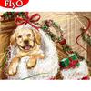 5D DIY Diamond Painting Christmas Full Square Diamond Embroidery Dog Kit Mosaic Animal Handicraft Holiday Gift