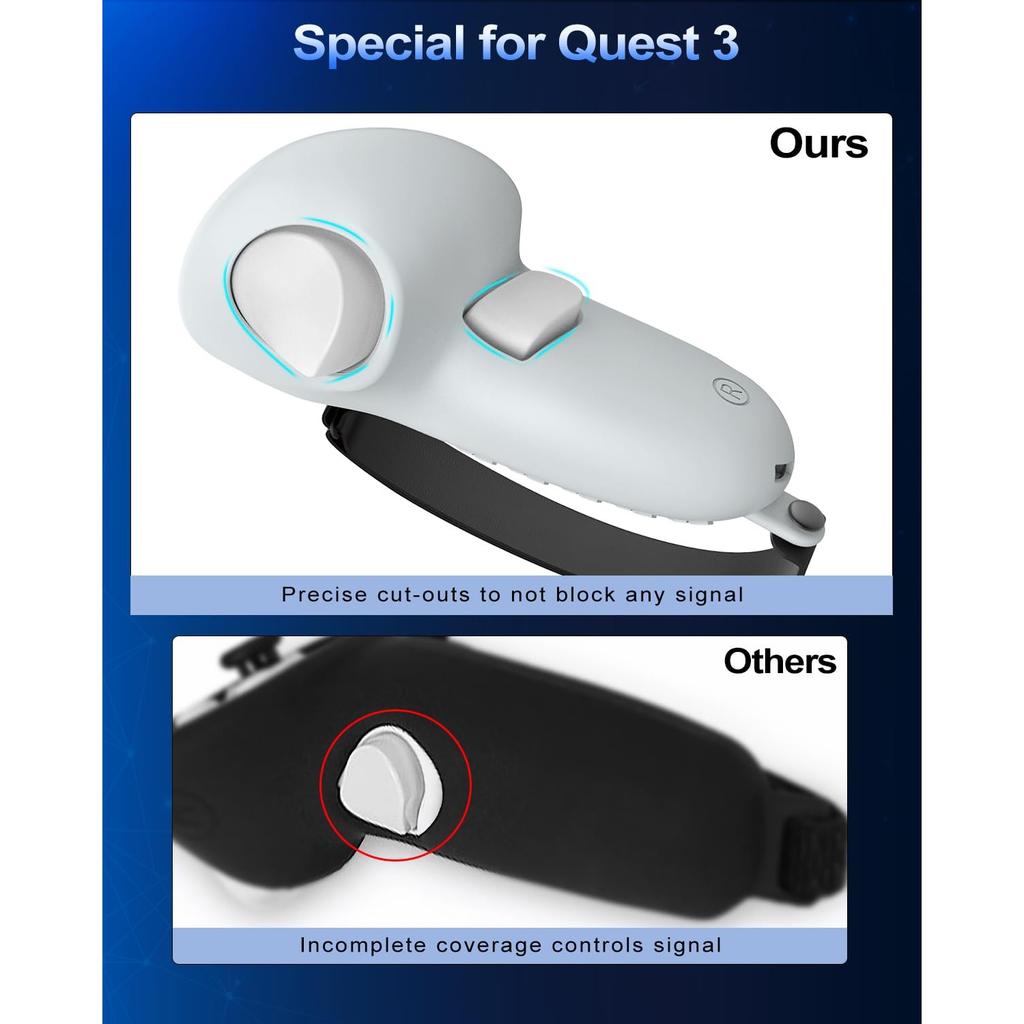 Controller Handle Q3 VR Accessories Handle Cover VR Touch Controller with Silicone Cover Anti Slip Finger Rod Cover