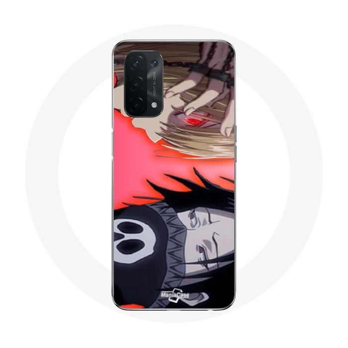 Coque pour Oppo A74 5G - MANIACASE - Kurapika & Feitan - Souple - Anime - Blanc