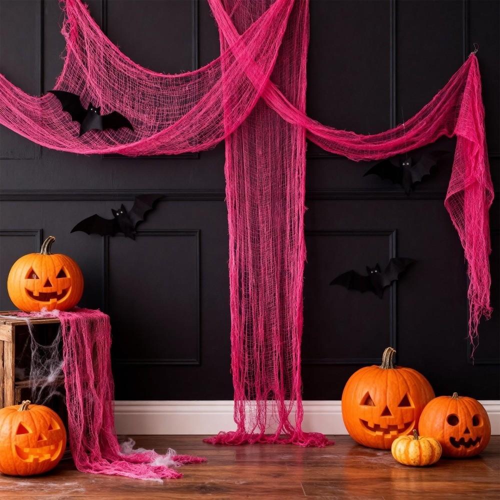 Scary Halloween Gauze Reusable Creepy Gauze Cloth Spooky Mesh Gauze Halloween Party Decorations