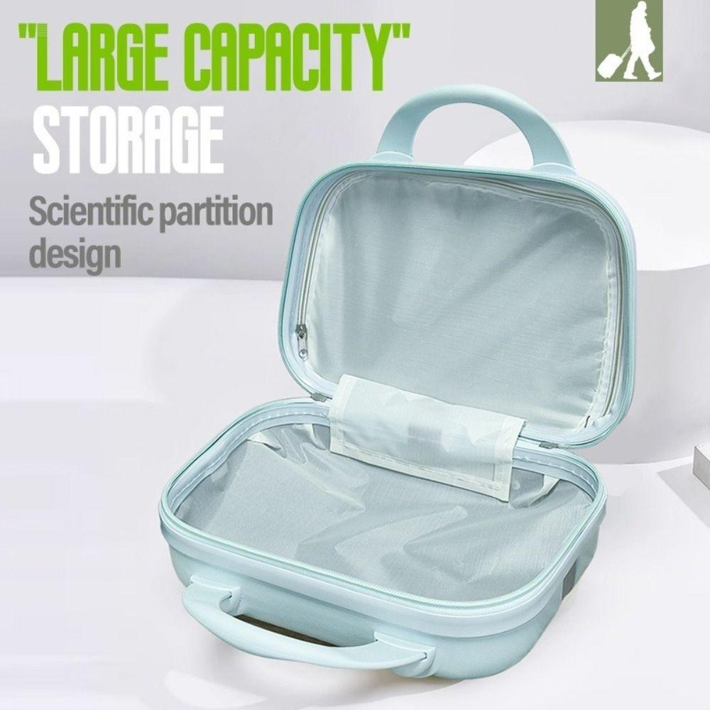 Square Box 14-inch Cosmetic Cases Storage Toiletry Box Makeup Case Solid Color Suitcase  Outdoor