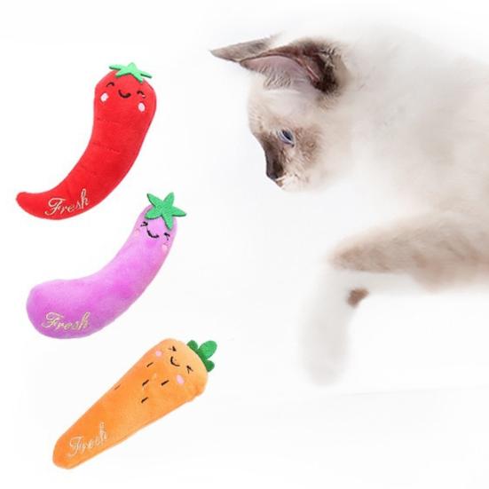 Плюшевая игрушка-овощ для кошек, кошачья мята, игрушка для котят при прорезывании зубов, форма овоща, жевательная игрушка для кошек, снимает скуку у домашних кошек