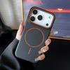 Матовый чехол с контрастным цветом и текстурой личи для iPhone 17 Air 16 15 14 13 12 11 Pro Max Plus с MagSafe, мягкий чехол из ТПУ