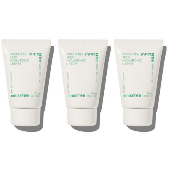 Innisfree Крем с гиалуроновой кислотой из семян зеленого чая, тюбик 50 мл (3 варианта)