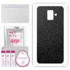 apgo Protective Skin Sticker for the Back Compatible with Samsung Galaxy A6 (2018), Wrap Film, Foil, Vinyl - Pattern Black Honeycomb