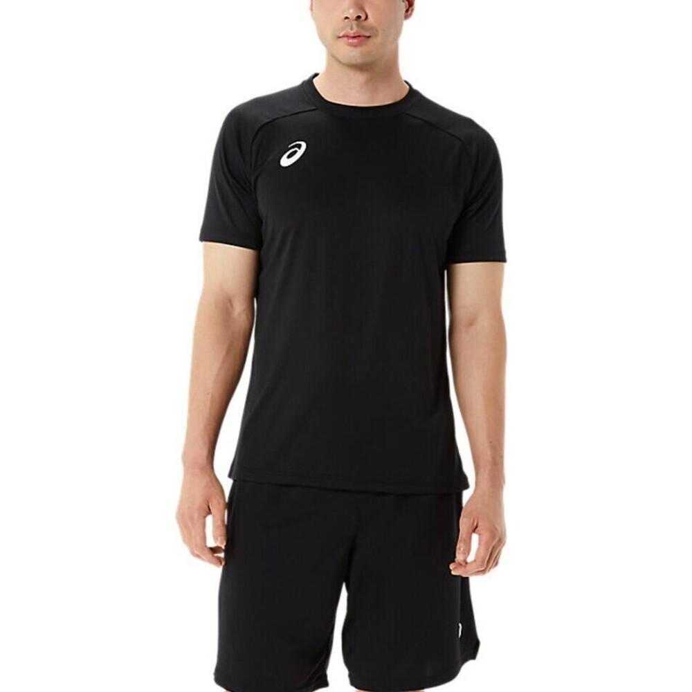 ASICS T Shirts Men's Black Crew Neck Moderate 2051A318-001