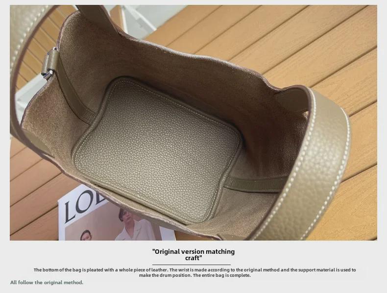 Сумка-корзина для овощей из натуральной кожи класса люкс TC — стильная, универсальная и вместительная сумка-ведро