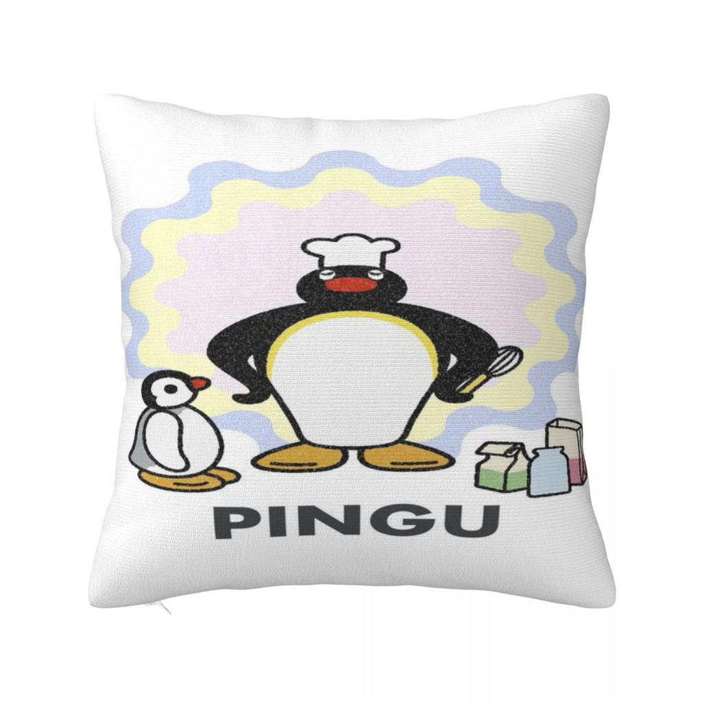 Чехлы для подушек с пингвинами из мультфильма Pingus, Мерч, Наволочка с принтом, Чехол для декоративной подушки, Домашний декор, На молнии, Разные размеры