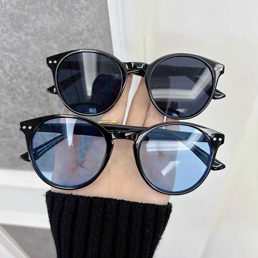 Модные однотонные овальные солнцезащитные очки Мужские Женские Дизайнерские брендовые Классические Винтажные Солнцезащитные очки Мужские Дорожные очки