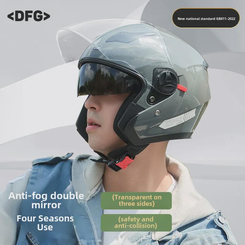 Автомобильный шлем с электроприводом DFG: Мужской зимний теплый всесезонный универсальный полушлем для женщин