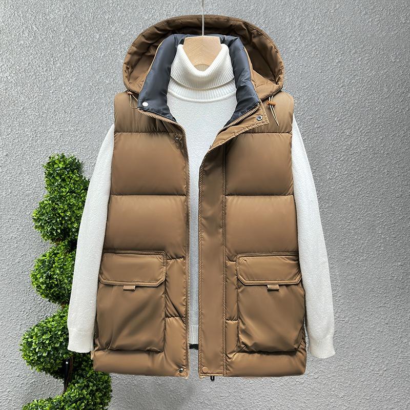 Vest Men's Winter Youth and Students Tooling Large Version Cotton Vest Vest Vest Vest Thickened Jacket Can Be Removed To Keep Warm