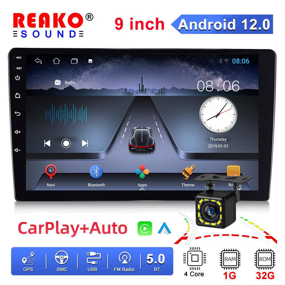 Reakosound Android Double Din 9" HD 1080P Car Radio Car MP5 Player WIFI GPS Bluetooth FM Radio Mirror Link AHD Rear View