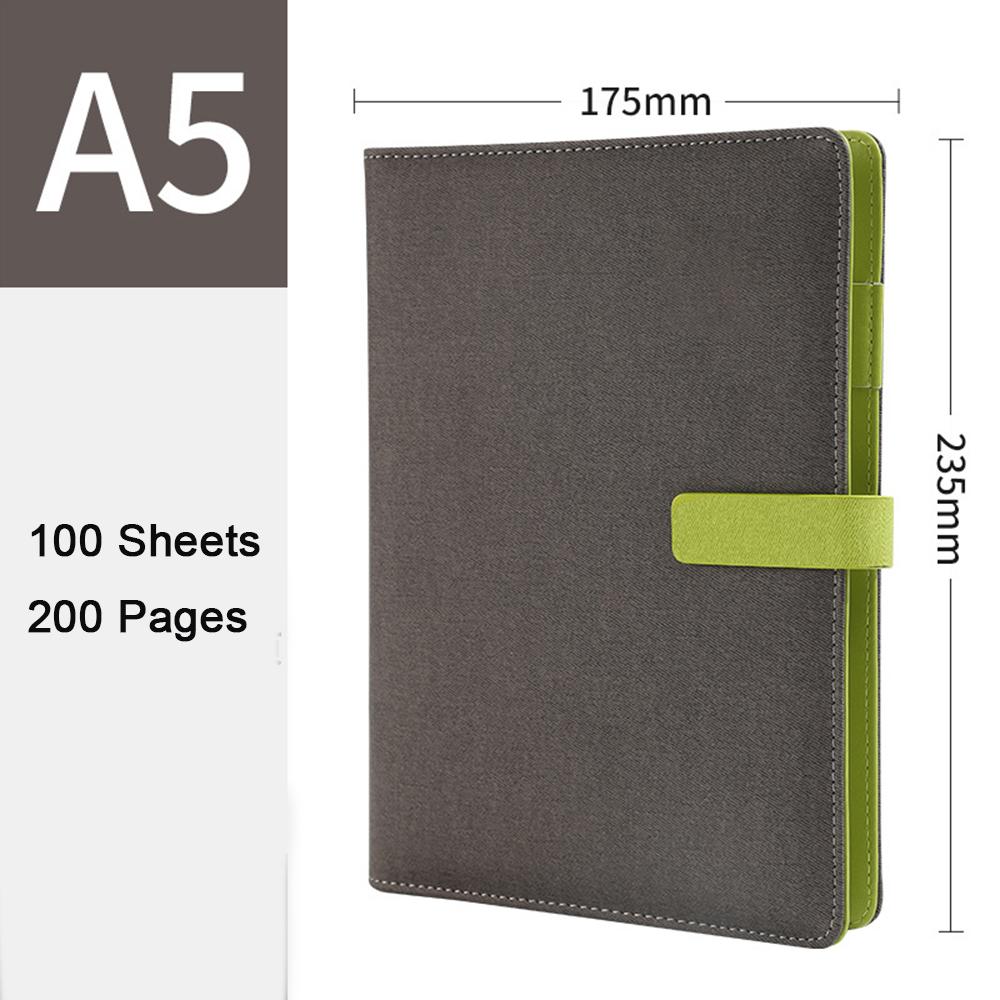 (Логотип можно выгравировать) Блокнот для деловых целей формата А5 из кожи с отрывными листами, тетрадь для записей для студентов, ежедневник с утолщенной застежкой, протоколы рабочих совещаний