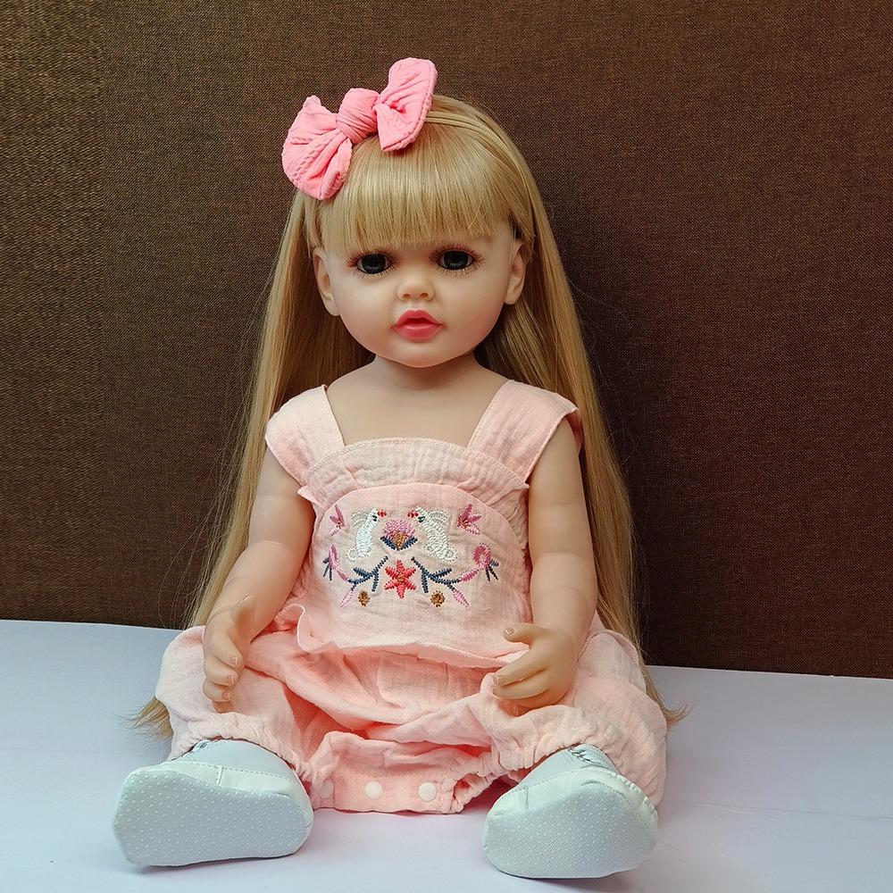 22-дюймовая фэнтезийная кукла Reborn для девочек, 55 см, полностью виниловая кукла-симулятор возрождения тела, может принять ванну, принцесса одевается, детские куклы, игрушки для детей, рождественские подарки