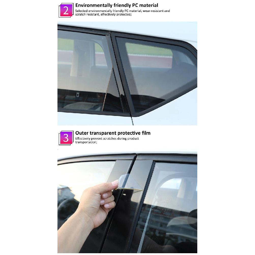 Для VW Volkswagen Golf 5 Аксессуары 2003-2009 2007 4 шт. Черные Накладки на стойки кузова B C Наклейки Аксессуары
