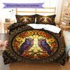 Stainedglassbirds Pattern Bedding Quilt Set Quilt Cover Pillowcase Home Decoration Birthday Gift (1 * duvet cover + 2 * pillowcase, without core)