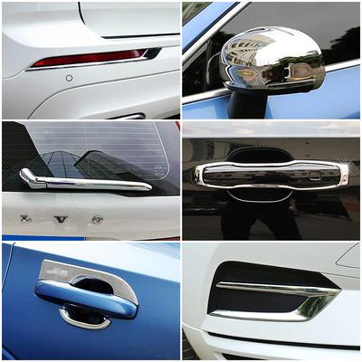 Для Volvo XC60 2018-2022 хромированная дверная ручка, украшение, противотуманная фара, Стайлинговая рамка, боковое зеркало, насадка стеклоочистителя заднего стекла