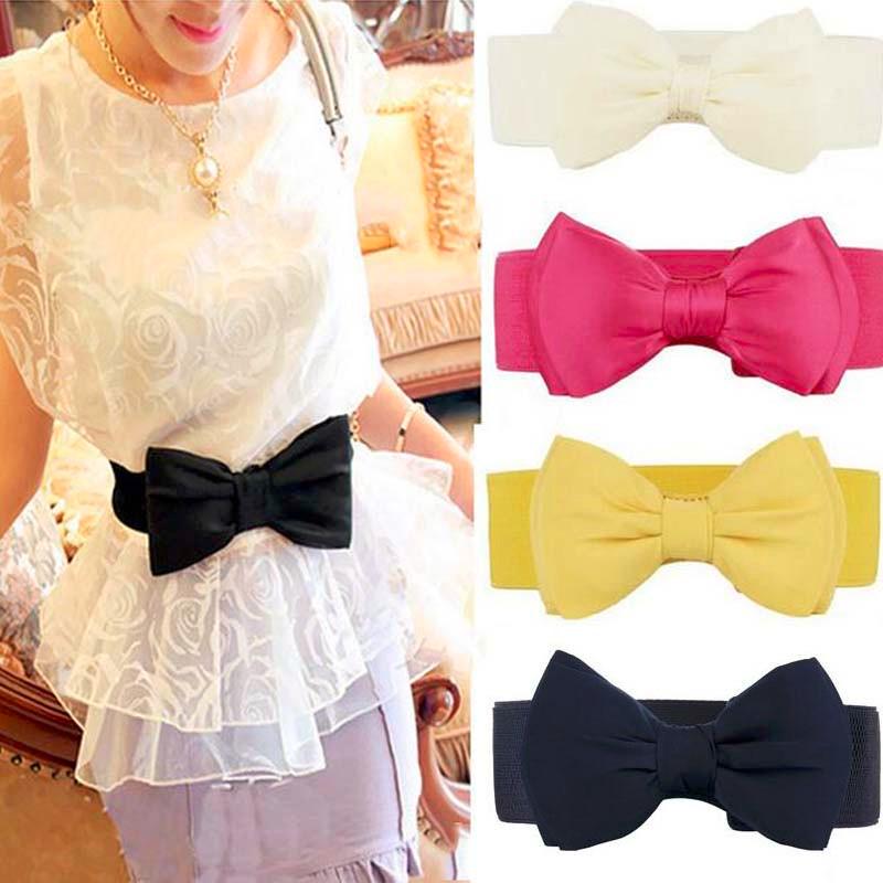 Women Belt Long Section Of the Circle Soft Leather Bowknot Body Shaping Bands Wide Belts
