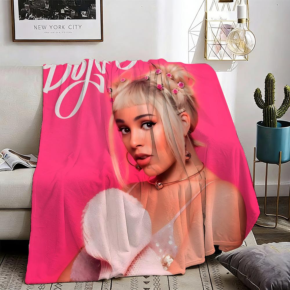Singer doja cat Album Throw Lightweight g Flannel Blanket Soft Skinfriendly for Summer Cooling