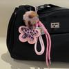 Leopard Print Bag Pendant Braided Rope Braided Rope Keychain Backpack Pendant  For Handbag Decor