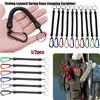 Camping Portable Fishing Lanyards Spring Elastic Rope Camping Carabiner Anti-lost Phone Keychain