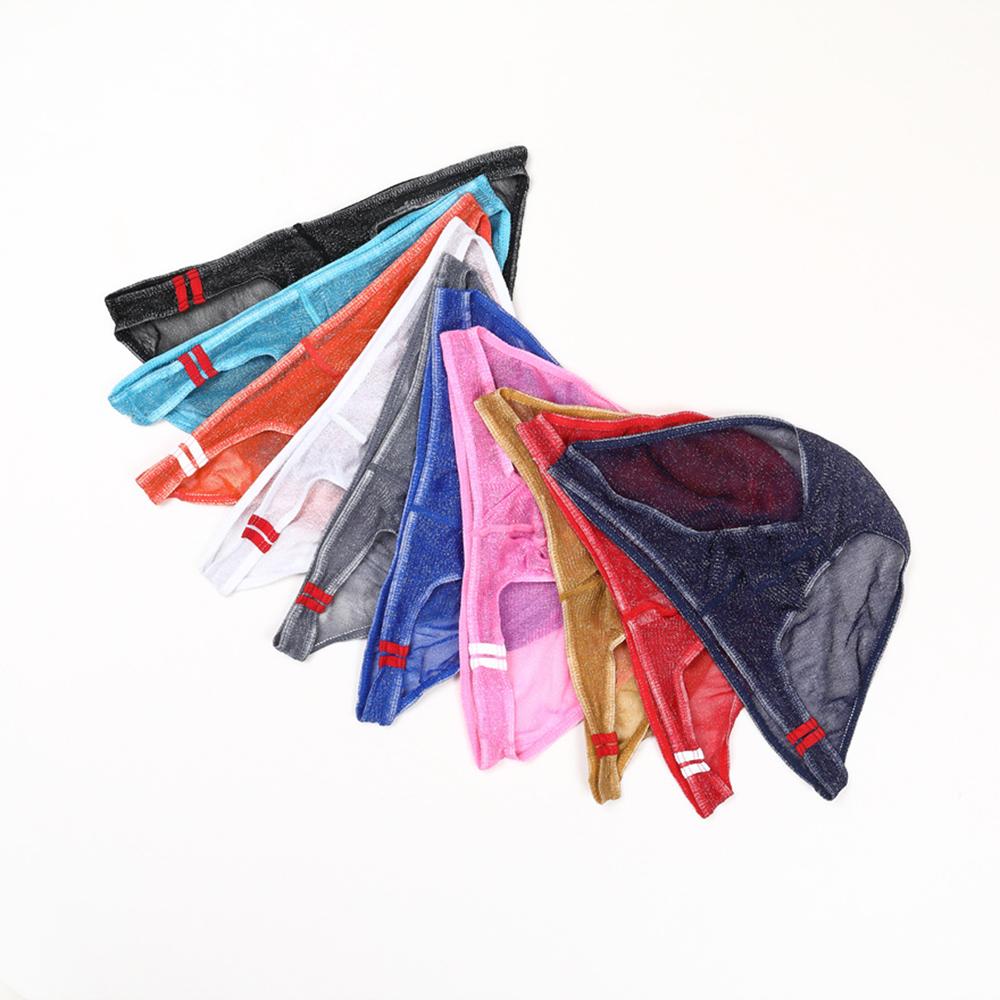Men See Through Jockstrap Bulge Pouch Low-Rise G-String Thong Briefs Underwear