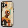 Чехол для телефона Чехол для телефона для Apple iPhone 16 XR XS MAX 15 Pro 7 8 12 Air 13 17 Pro Max 11 14 Marvel Крутой Ретро Человек-Паук