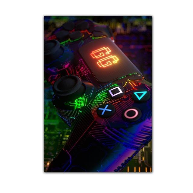 Игра на стене, печать плакатов, настенное искусство, игровой плеер, картина на холсте, игровой плеер