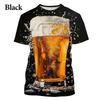 Men's 3D Printed Classic Beer T Shirt Raspberry Summer Harajuku Round Neck Tops Short Sleeves T-Shirts