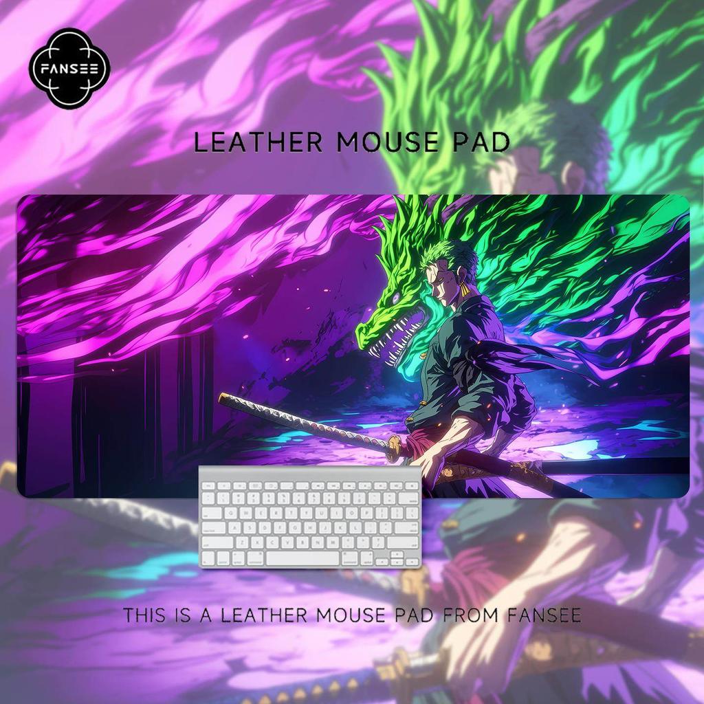 Premium Oversized Cartoon Animation Computer Desk Non-slip and Dirt-resistant Pad ONE PIECE Luffy Roronoa Zoro Leather Mouse Pad