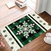 Christmas Snowflake Welcome Doormat Non-Slip Machine Washable Carpet for Living Room Bedroom Bathroom Kitchen and Laundry Rug