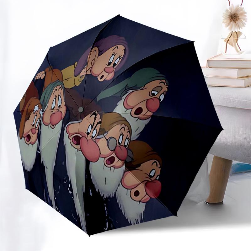 Princess Themed Travel Umbrella-8 Ribs Automatic Opening and Closing, Portable Folding Design, Compact and Stylish Umbrella
