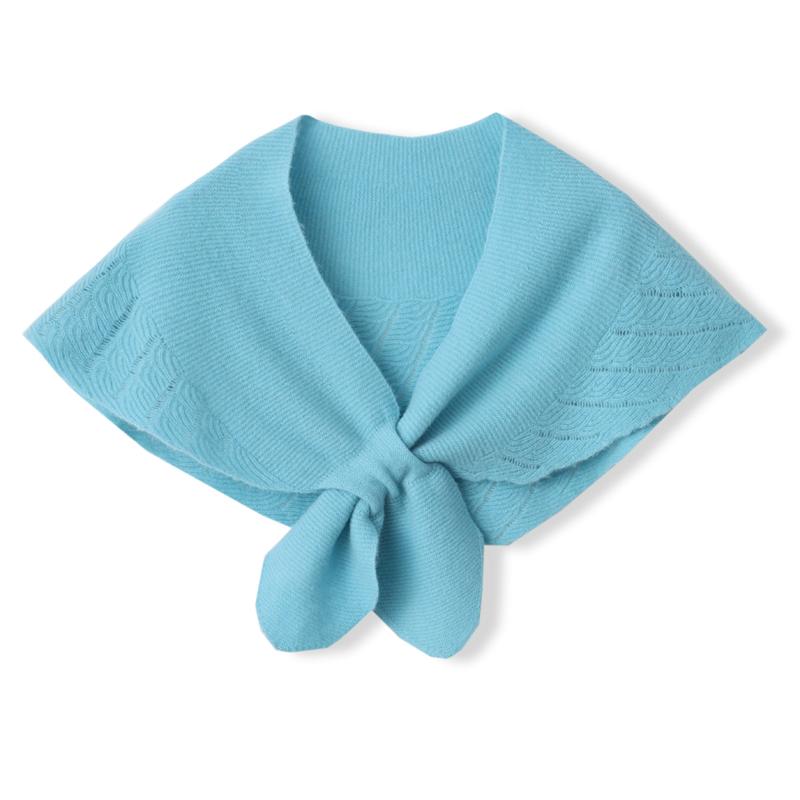 100%Wool Knitted Triangle Shawls Women Hollow Out Fashion Poncho Blouse Shoulder Fake Collar Cape Soft Warm Neck Scarves Girl