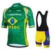 Brasil Team Summer Team Cycling Jersey Set Ciclismo Clothing MTB Bike Clothes Uniform Maillot Ropa Ciclismo Bicycle Suit Hombre