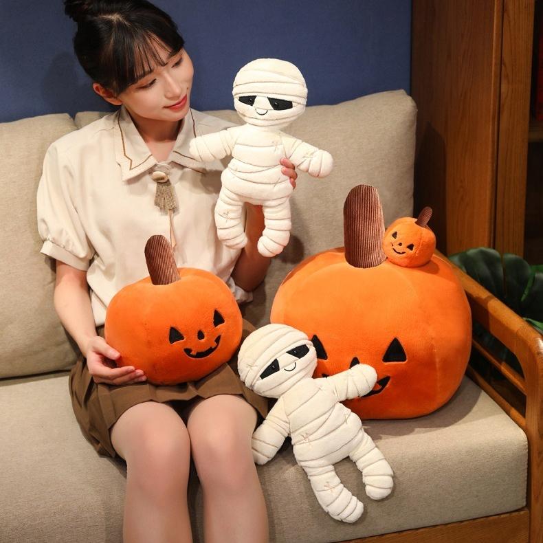 Halloween plush toy, devil pumpkin pillow, mummy doll, holiday decoration ornament, children's gift